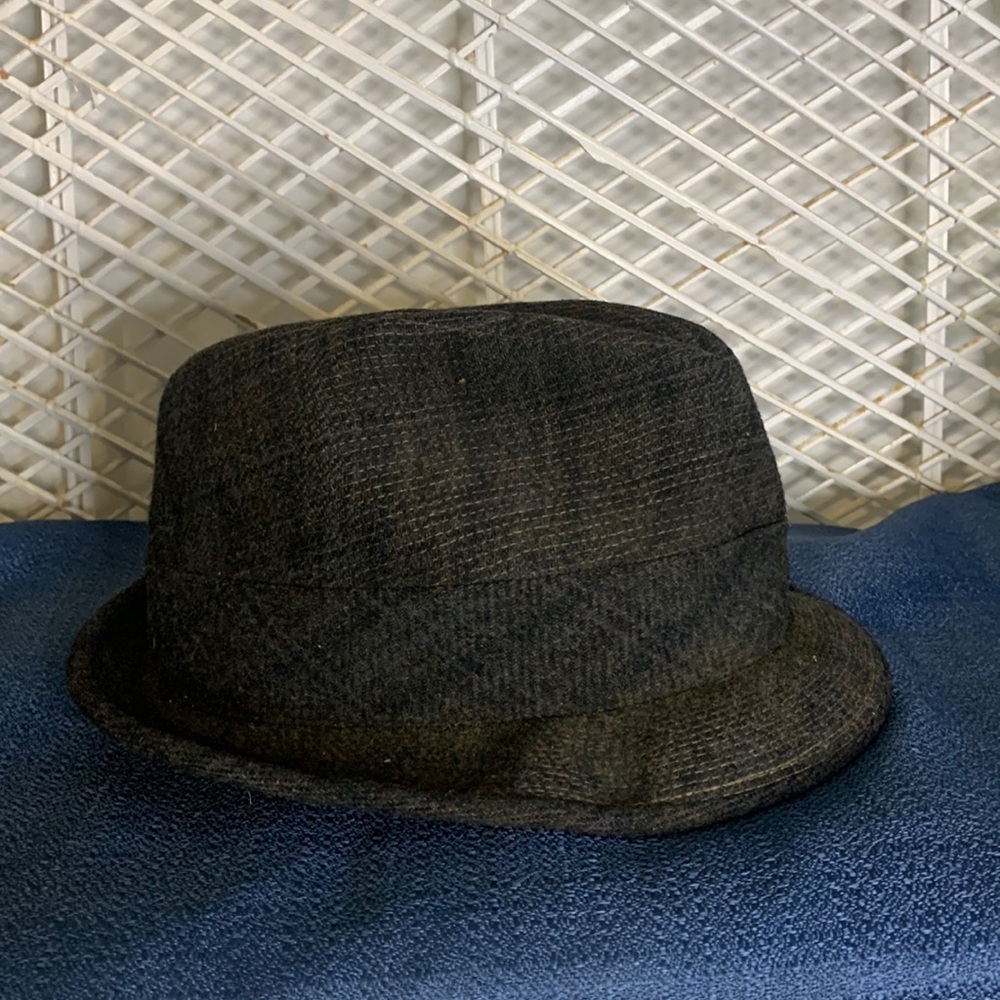 Vintage Gentleman Tweed Fedora Hat Size 7 1/4